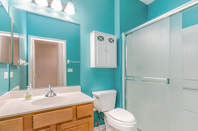 21508 Lake St Clair Dr Unit 0, Crest Hill, IL 60403 - bathroom featuring a stall shower, toilet, and vanity