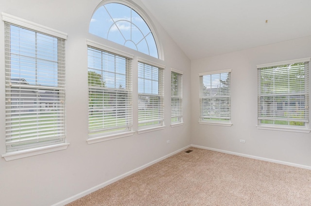 21508 Lake St Clair Dr Unit 0, Crest Hill, IL 60403 - spare room with vaulted ceiling, carpet, and baseboards