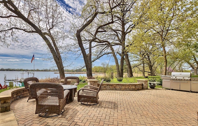 75 N Lake Ave, Third Lake, IL 60030 - view of patio / terrace featuring grilling area and a water view