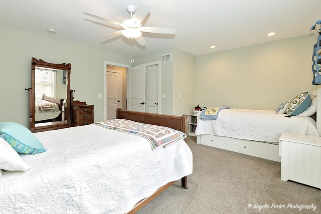 75 N Lake Ave, Third Lake, IL 60030 - carpeted bedroom with ceiling fan and recessed lighting