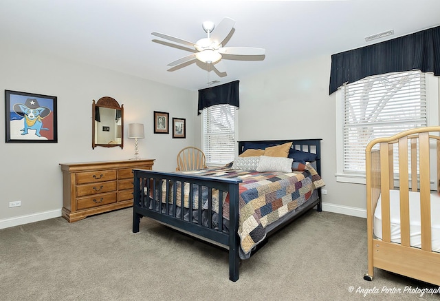 75 N Lake Ave, Third Lake, IL 60030 - carpeted bedroom featuring baseboards and a ceiling fan