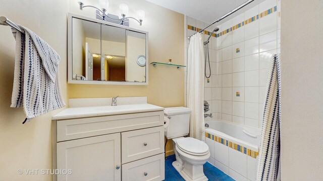 500 Shallow Cove Rd, Lake Zurich, IL 60047 - bathroom featuring tiled shower / bath, toilet, vanity, and tile patterned flooring