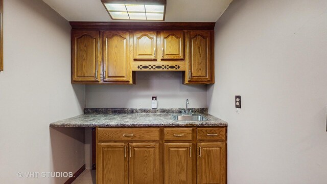 500 Shallow Cove Rd, Lake Zurich, IL 60047 - kitchen with a sink and brown cabinets