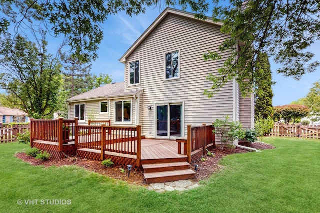 500 Shallow Cove Rd, Lake Zurich, IL 60047 - back of house featuring a wooden deck