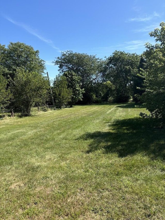 view of grassy yard