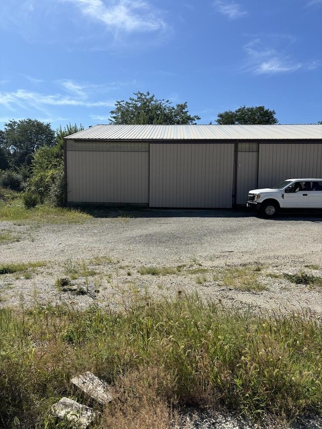 view of pole building