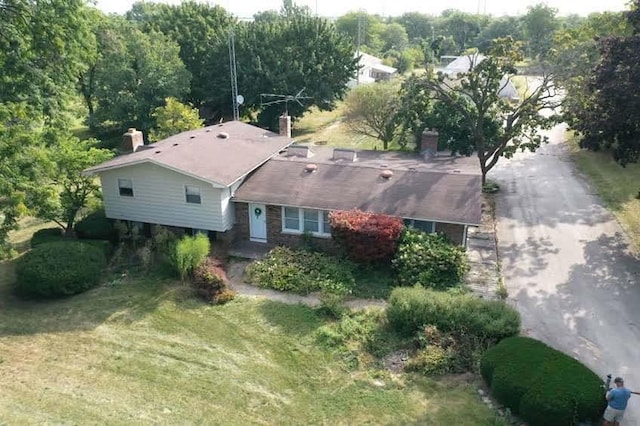 view from above of property