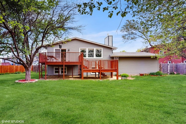 2525 Ridge Rd, Aurora, IL 60504 - back of house featuring a deck and a chimney