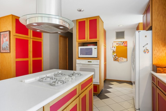 3262 Greenwood Dr, Dewey, IL 61840 - kitchen featuring white appliances, light countertops, and recessed lighting