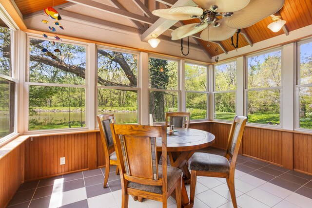 3262 Greenwood Dr, Dewey, IL 61840 - sunroom with wooden walls, healthy amount of natural light, and wood ceiling