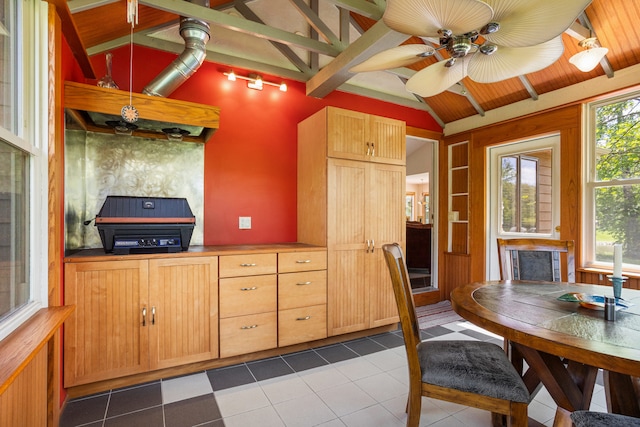 3262 Greenwood Dr, Dewey, IL 61840 - kitchen with a ceiling fan and tile patterned floors