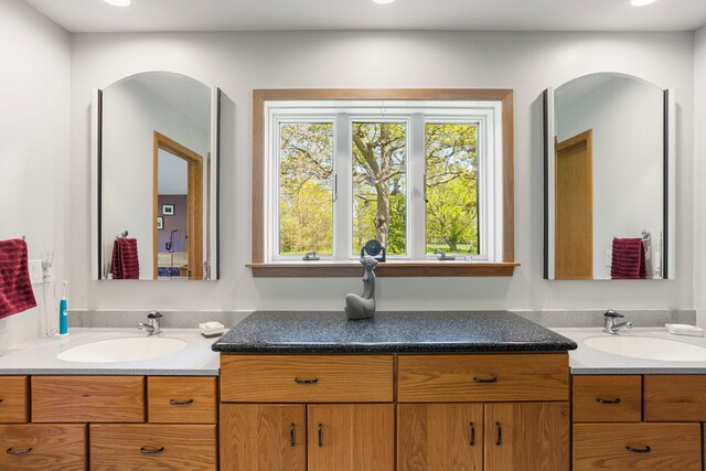 3262 Greenwood Dr, Dewey, IL 61840 - full bathroom featuring vanity and recessed lighting