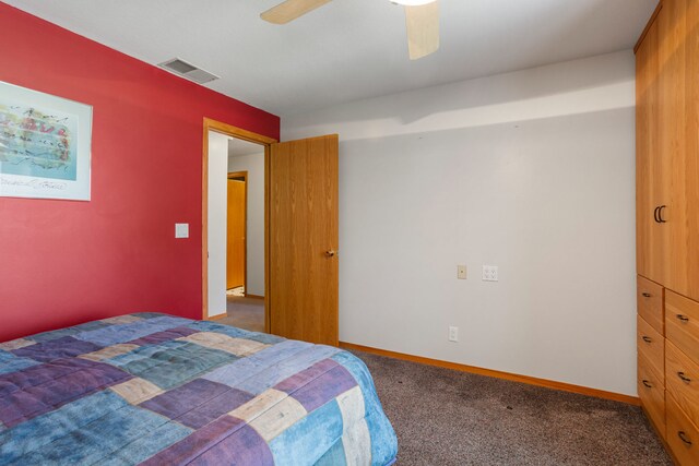 3262 Greenwood Dr, Dewey, IL 61840 - carpeted bedroom with baseboards and a ceiling fan