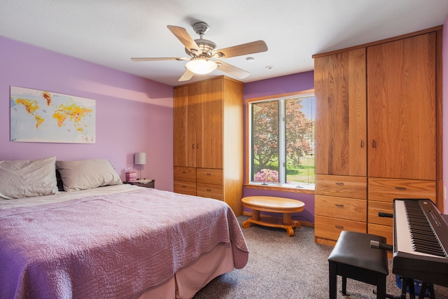 3262 Greenwood Dr, Dewey, IL 61840 - bedroom featuring carpet floors and ceiling fan