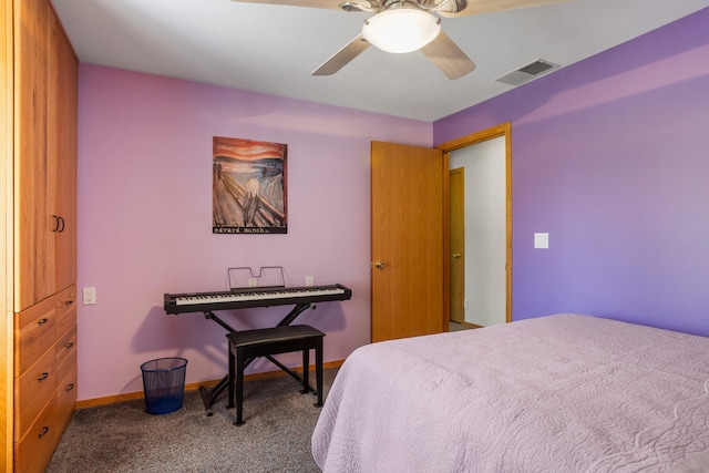 3262 Greenwood Dr, Dewey, IL 61840 - carpeted bedroom with baseboards and ceiling fan