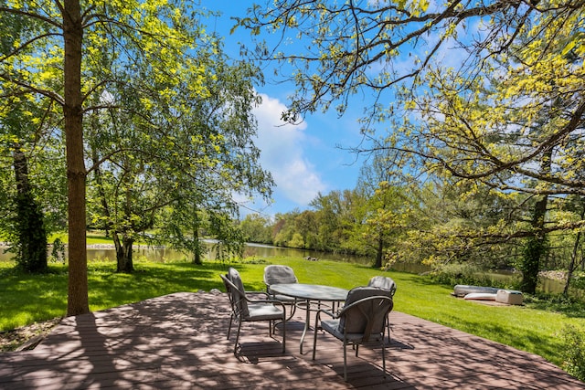 3262 Greenwood Dr, Dewey, IL 61840 - view of patio / terrace featuring a water view