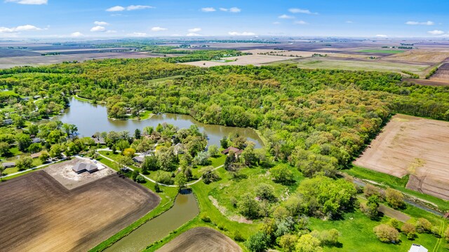 3262 Greenwood Dr, Dewey, IL 61840 - drone / aerial view of a large body of water and a heavily wooded area