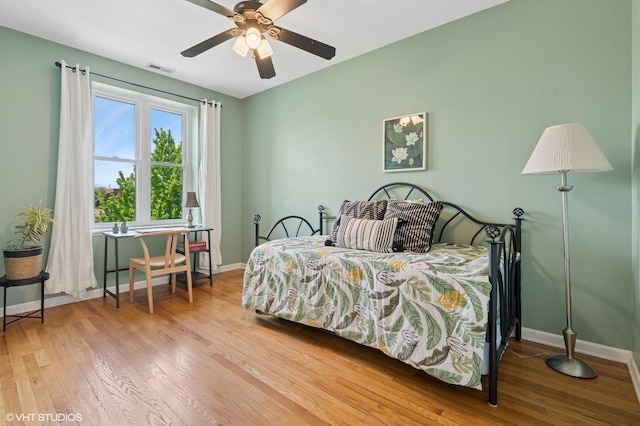 4817 N Fairfield Ave Unit 3, Chicago, IL 60625 - bedroom with wood finished floors, baseboards, and ceiling fan