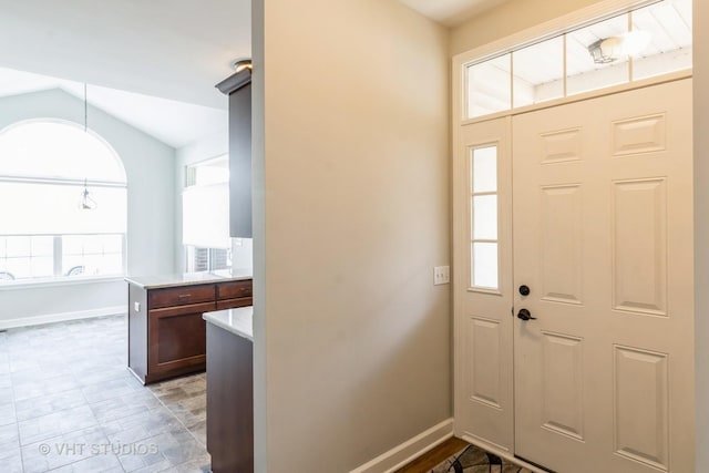 921 Eineke Blvd, Algonquin, IL 60102 - entryway with baseboards and lofted ceiling