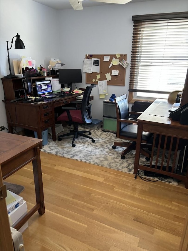 3991 Whispering Trails Dr, Hoffman Estates, IL 60192 - home office with wood finished floors