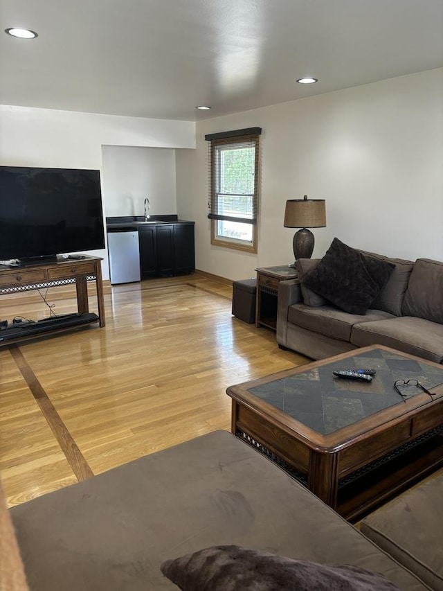 3991 Whispering Trails Dr, Hoffman Estates, IL 60192 - living area with light wood-style flooring and recessed lighting