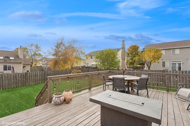 1449 Mesa Dr, Bolingbrook, IL 60490 - wooden deck featuring a residential view and outdoor dining area