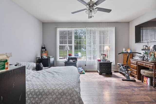260-262 Chaparral Cir, Elgin, IL 60120 - bedroom with hardwood / wood-style floors and ceiling fan