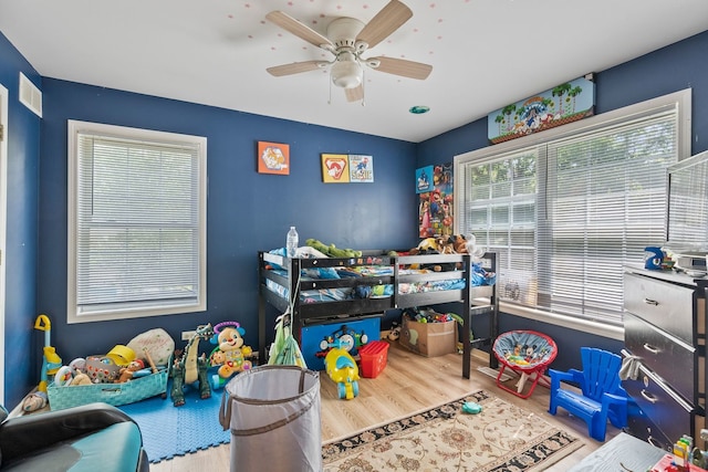 260-262 Chaparral Cir, Elgin, IL 60120 - bedroom with wood finished floors and ceiling fan