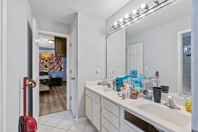 260-262 Chaparral Cir, Elgin, IL 60120 - ensuite bathroom with double vanity and tile patterned floors