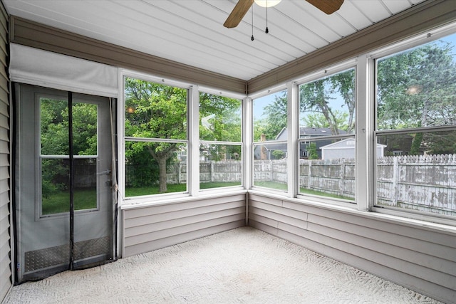 1545 London Ct, Naperville, IL 60563 - unfurnished sunroom featuring ceiling fan