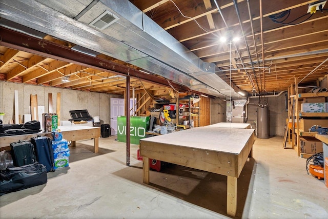 1545 London Ct, Naperville, IL 60563 - unfinished basement with water heater and heating unit