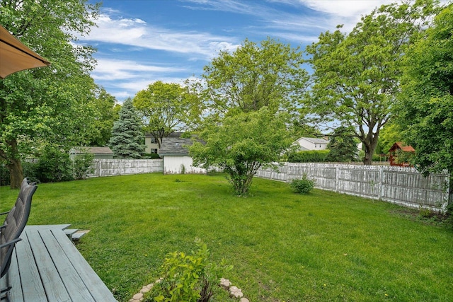 1545 London Ct, Naperville, IL 60563 - view of yard with a wooden deck