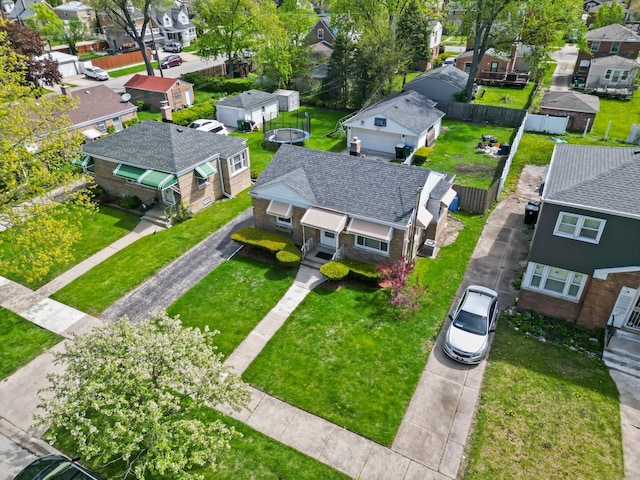 aerial perspective of suburban area
