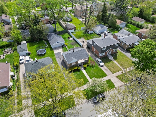 aerial view of residential area