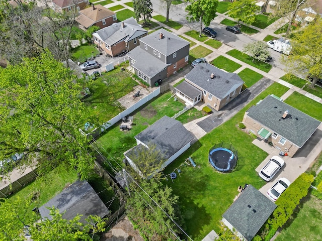 aerial view of residential area