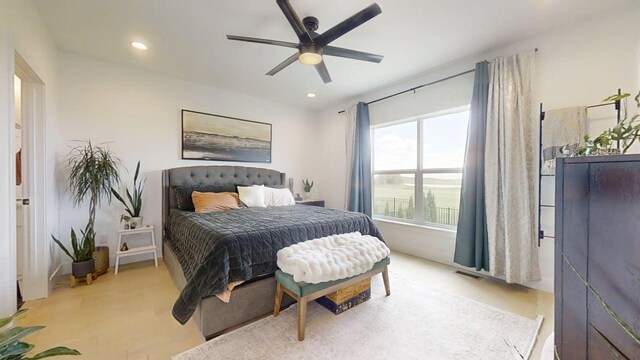 3133 Palmer Dr, Champaign, IL 61822 - bedroom with recessed lighting and a ceiling fan