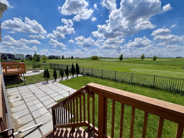 3133 Palmer Dr, Champaign, IL 61822 - deck featuring a view of rural / pastoral area and a patio area