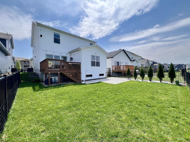 3133 Palmer Dr, Champaign, IL 61822 - back of property featuring a patio, stairs, a deck, and a residential view