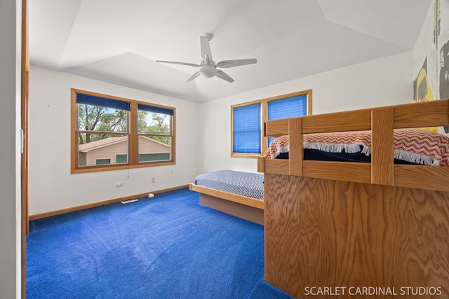1045 S Grace St, Lombard, IL 60148 - bedroom with carpet floors, baseboards, and a ceiling fan