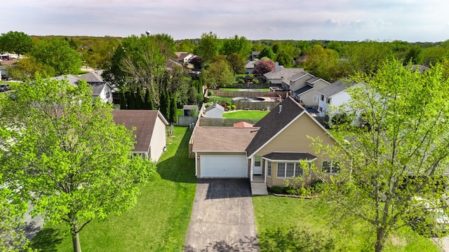 aerial view of residential area