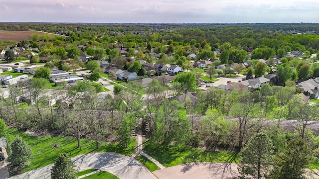 aerial perspective of suburban area