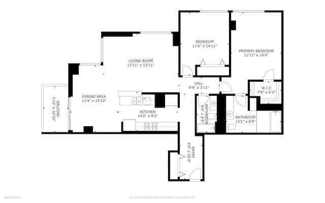 1160 S Michigan Ave Unit 1005, Chicago, IL 60605 - floor plan / room layout