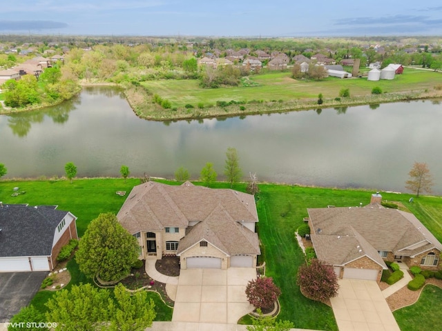 22844 Lakeview Estates Blvd, Frankfort, IL 60423 - aerial perspective of suburban area featuring a large body of water