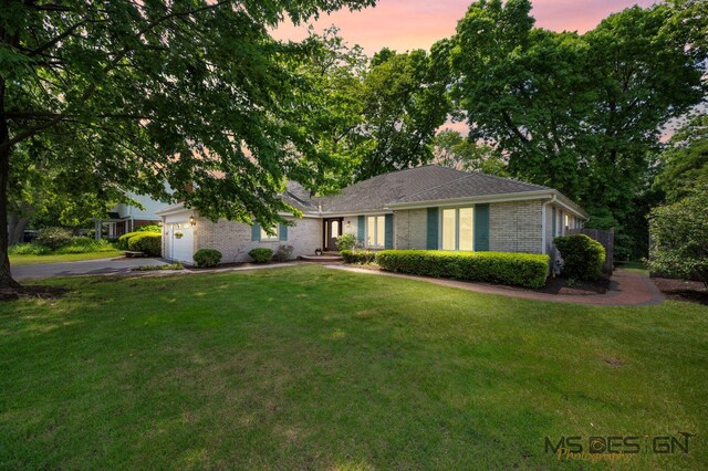 1612 Gamon Rd, Wheaton, IL 60189 - single story home featuring a garage, brick siding, a front lawn, and driveway