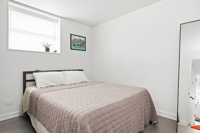 bedroom with baseboards