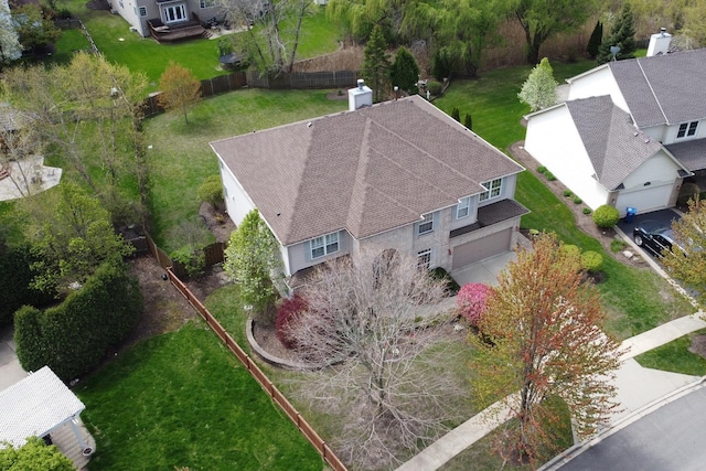 view from above of property