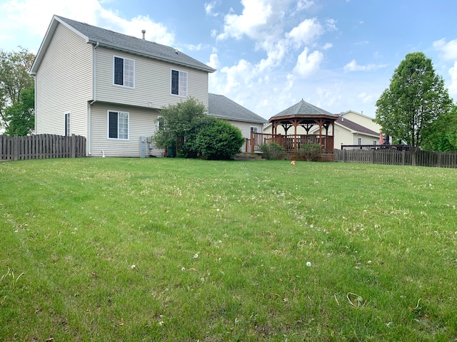1453 Bluestem Ln, Minooka, IL 60447 - back of property with a gazebo