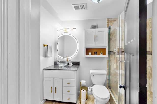 1156 N Fischer Dr, Addison, IL 60101 - bathroom featuring vanity, a stall shower, and toilet