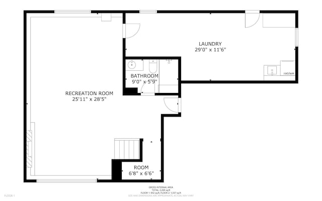 1156 N Fischer Dr, Addison, IL 60101 - floor plan / room layout