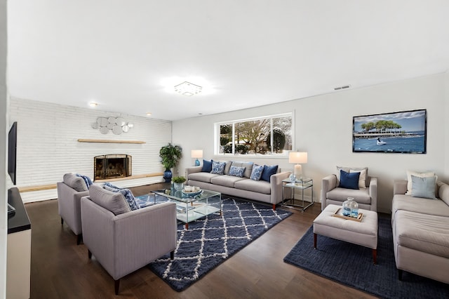 17000 Cherry Creek Ave, Tinley Park, IL 60487 - living area with wood finished floors, a fireplace, and baseboards